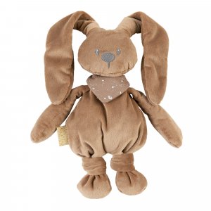 Peluche lapidou avec bandana phosphorescent glow moka 36 cm Nattou