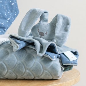 Doudou lapidou phosphorescent glow avec motif imprimé vert de gris 27 cm Nattou