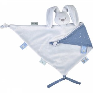 Maxi doudou lapidou phosphorescent glow avec motif imprimé bleu pastel Nattou