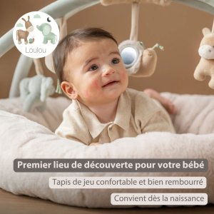 Tapis d'éveil pouf avec arches loulou Nattou