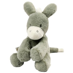Peluche âne loulou vert foncé Nattou