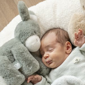 Peluche âne loulou vert foncé Nattou