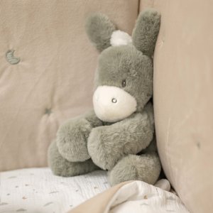 Peluche âne loulou vert foncé Nattou