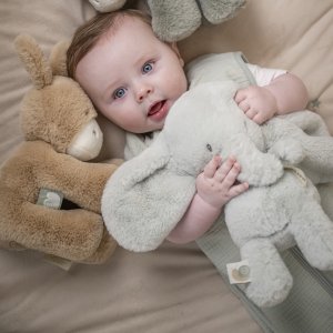 Peluche éléphant loulou vert tilleul Nattou