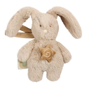 Mini peluche musicale lapin loulou 20 cm sable Nattou
