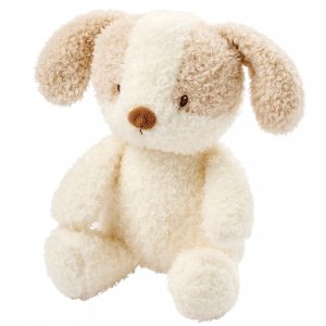 Peluche chien teddy bouclette 24cm ecru Nattou