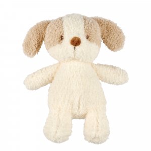 Peluche chien teddy bouclette 24cm ecru Nattou