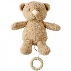 Peluche musical teddy bouclette ours caramel Nattou