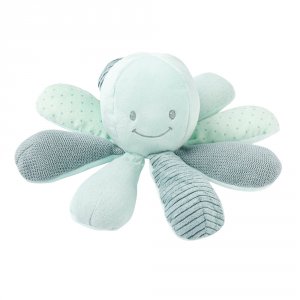 Peluche bébé pieuvre activités verte Nattou