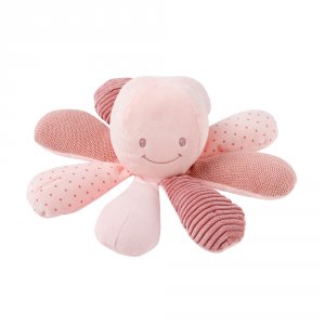 Peluche bébé pieuvre activités rose Nattou