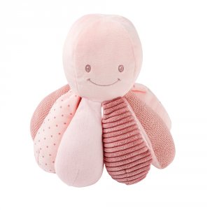 Peluche bébé pieuvre activités rose Nattou