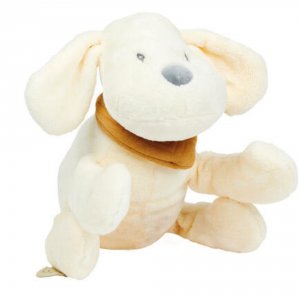 Peluche 28 cm charlie le chien vanille Nattou