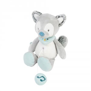 Peluche bébé mini musical tiloo le loup