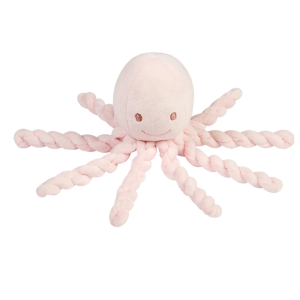Peluche pieuvre rose pastel lapidou Nattou