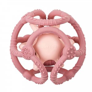 Set de 2 balles en silicone vieux rose Nattou