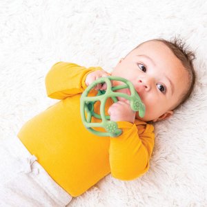 Set de 2 balles en silicone menthe Nattou