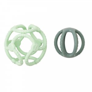Set de 2 balles en silicone menthe Nattou
