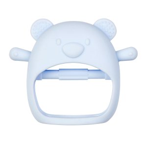 Moufle de dentition en silicone bleu Nattou