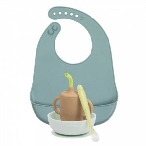 Coffret repas silicone vert Nattou