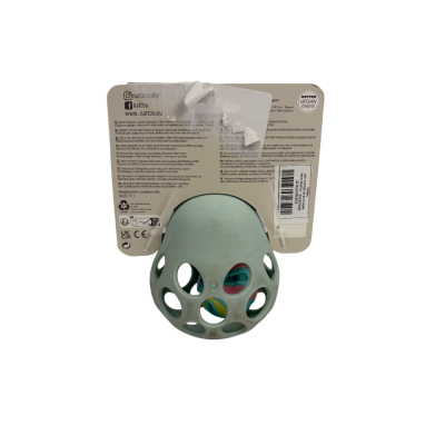 Les imparfaits - hochet avec balle ours en slicone vert d'eau