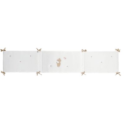 Tour de lit velours blanc fanfan