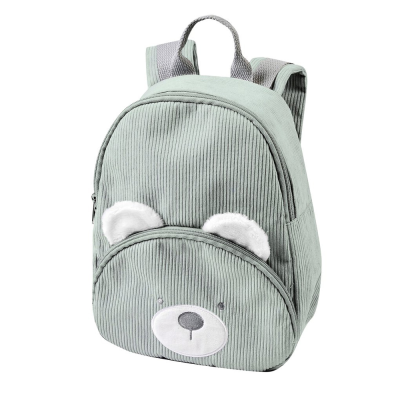 Sac à dos velours ours vert tilleul