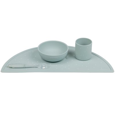 Coffret repas 4 pièces en silicone vert /etoile