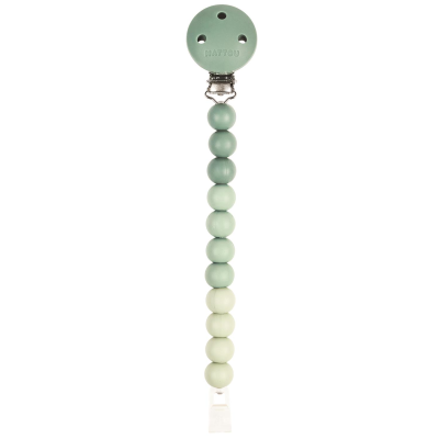 Attache sucette en silicone vert