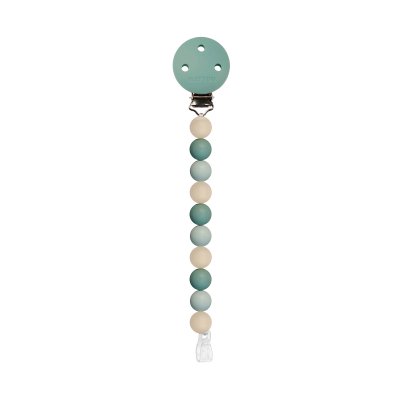 Attache-sucette silicone vert/beige/sauge