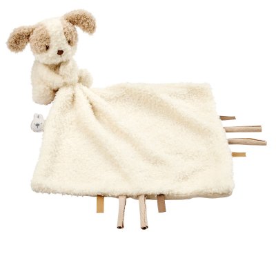 Doudou câlin chien teddy bouclette écru