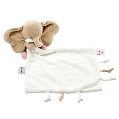 Doudou câlin fanfan éléphant 27*27cm blanc crème fanfan