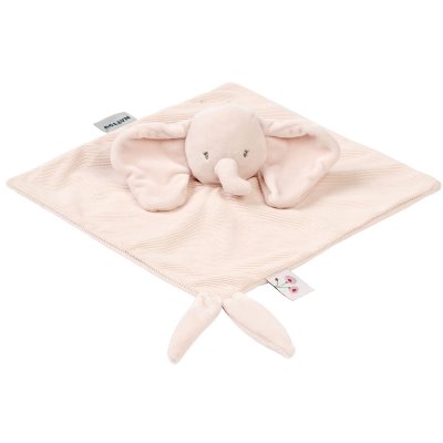 Doudou fanfan éléphant velours côtelé rose