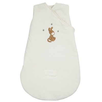 Gigoteuse mi saison 70cm sans manches velours ecru