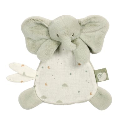 Mini doudou loulou elephant vert tilleul