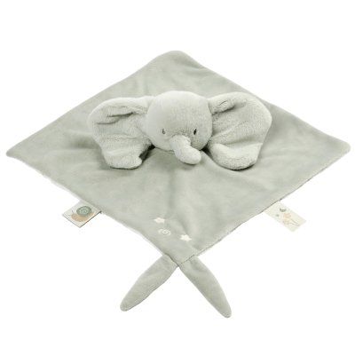Doudou loulou elephant velours vert tilleul