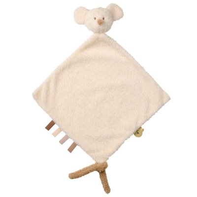 Maxi doudou souris bouclette ecru
