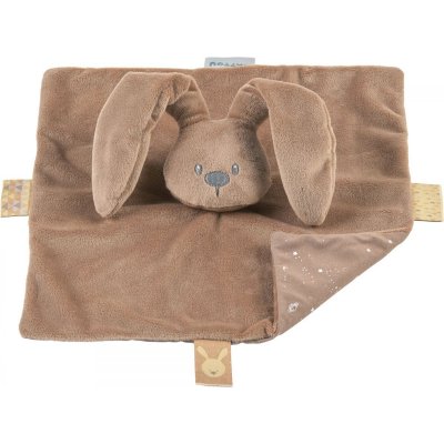 Doudou lapidou phosphorescent glow avec motif imprimé moka 27 cm