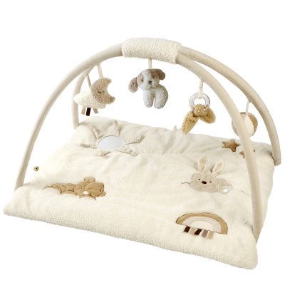 Tapis d'eveil avec arches teddy bouclette
