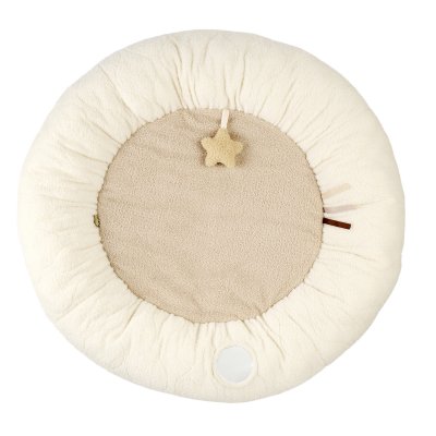 Tapis pouf avec arches dia teddy bouclette écru