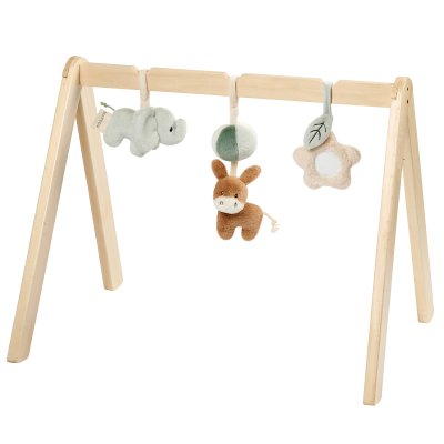 Arches en bois avec jouets a suspendre 60x49cm