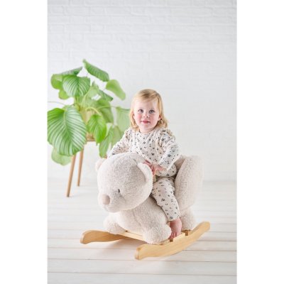 Bascule teddy ours écru bouclettes