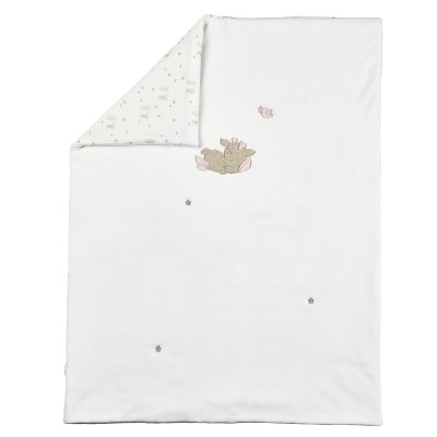 Plaid 75 x 100 cm velours blanc fanfan