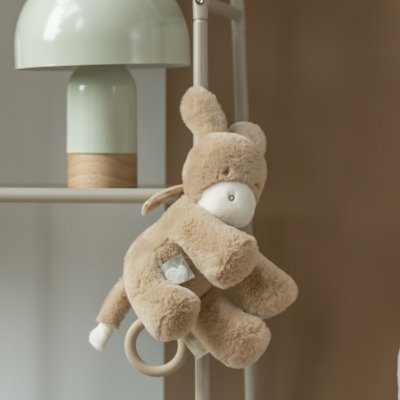 Peluche musicale âne loulou caramel clair