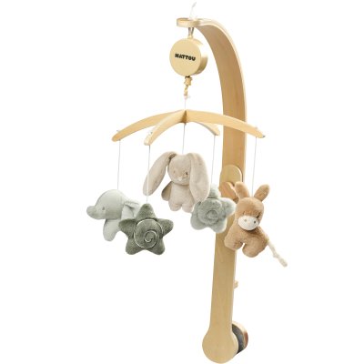 Mobile musical en bois loulou