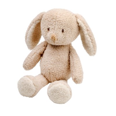 Peluche lapin bouclette 30cm beige teddy bouclette