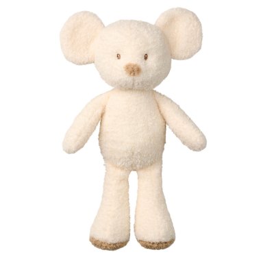 Peluche souris bouclette 30cm écruteddy bouclette