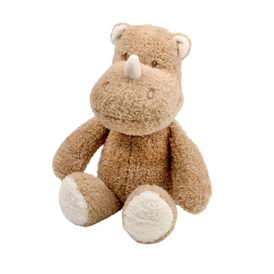 Peluche rhino bouclette 30cm caramel teddy bouclette