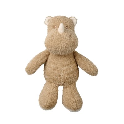 Peluche rhino bouclette 30cm caramel teddy bouclette