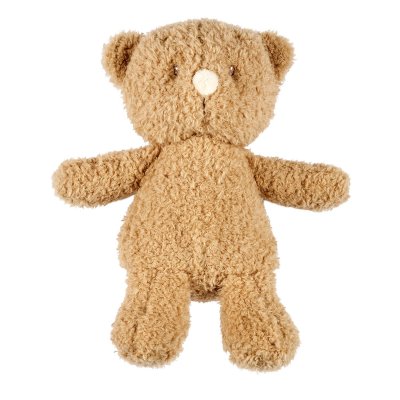 Peluche ours teddy bouclette 24cm caramel
