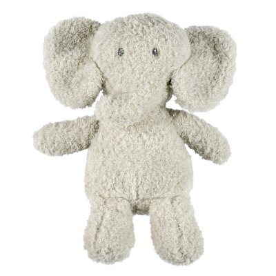 Peluche éléphant teddy bouclette 24cm gris